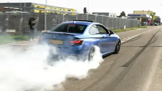 Tuner Cars Leaving Carmeet - CRAZY BMW's Burnouts, RX8, R8 V10, GT4RS, 200SX, 650HP SVT Mustang..
