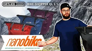 Ortlieb Bike-Shopper QL2.1 wasserdichte Fahrradtasche PVC-frei | Review (German)