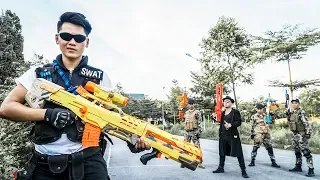 Nerf Guns War : Boy Police Of SEAL TEAM Special Fight Assasin Leader Black Of Criminal Group