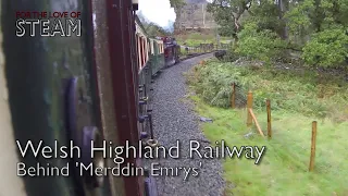 Behind Merddin Emrys on the Welsh Highland Railway