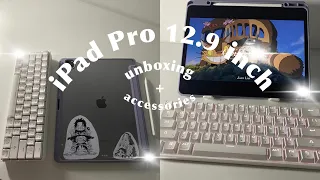 iPad Pro 12.9 inch + Apple Pencil 2. Gen I unboxing + accessories🧸🎧🫧