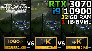 Hood Outlaws and Legends | 1080p vs 1440p vs 2160p | RTX 3070 | i9 10900 | 32GB RAM | 1TB NVMe