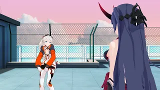 【MMD Honkai 3rd】 Kiana showing off her dance moves to Mei