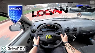 Dacia Logan I 1.6MPI 8V 2008 | 87HP-128NM | POV TEST DRIVE, POV ACCELERATION, CITY DRIVE | #DrivePOV