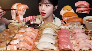 SUB)Tuna Salmon Shrimp Sushi Mukbang ASMR