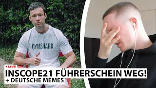 Justin reagiert auf "Inscope21 gibt Führerschein ab" + Deutsche Memes | Live - Reaktion