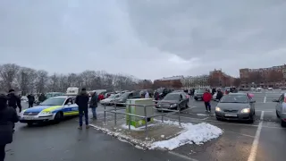 Autokorso als Protest gegen Corona Regeln