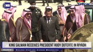 King Salman receives President Duterte in Riyadh