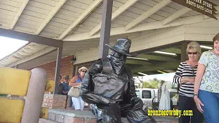 Bronze Cowboy living statue... archive classic