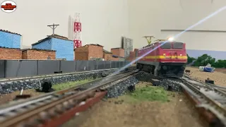 HIGH SPEED 120 KPH LHB IN ACTION | HO SCALE MODEL TRAIN | RAJDHANI AND GARIB RATH EXP MODEL TRAIN