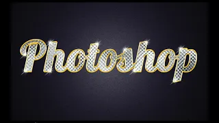 Как создать бриллиантовый золотой текст в фотошопе - БЕСПЛАТНЫЙ УРОК (Photoshop CC)