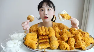 다리뿌러진기념💛뿌링클 전메뉴 먹방! 마침 뿌링쿨타임 다 찼다. 영양보충하자. REALSOUND MUKBANG | Bbirinkel Korean fride Chicken :D