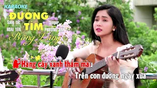 [Karaoke] ĐƯỜNG TÍM BẰNG LĂNG (Guitar Phương Anh) _ Hạ Tone