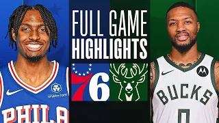 Milwaukee Bucks vs Philadelphia 76ers Full Game Highlights | Oct 26 | NBA Regular Season 2023-24