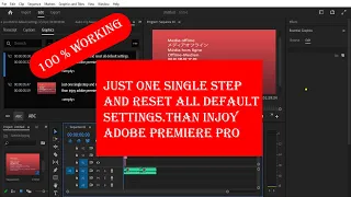 How to reset adobe premiere pro 2022 to default settings.