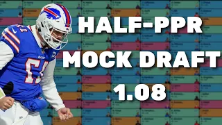 10-Team Half-PPR Mock Draft 1.08 | 2022 Fantasy Football