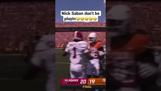 Nick Saban don’t be playin bruh🤣🤣🤣 “DON’T DO THAT SH*T!!” 😭😭😭 #nicksaban #bama #texaslonghorns