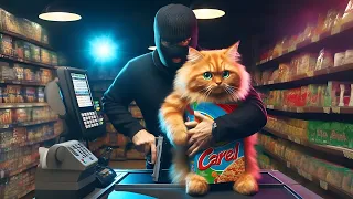cat saved the shops 😭😿message end video #cat #funcat #sadcat #cute#catmemes