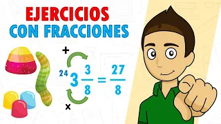EJERCICIOS CON FRACCIONES Parte 4 (Suma y resta de fracciones) Super facil - Para principiantes
