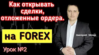 Обучение форекс (Forex). Урок 2 Как открывать сделки на Форекс Отложенный ордер в метатрейдер