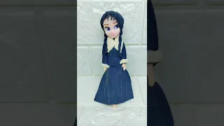 DIY Wednesday😲 Doll With Clay #doll #wednesday #diy #viral