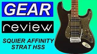 UNBOXING/Guitar Review Fender SQUIER Affinity Stratocaster HSS in Montego Black Metallic, w/Tone Dem