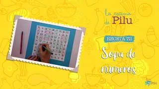 Receta 72: Juego casero para niños de sumas y resta con sopa de números (La Cocina de Pilu)