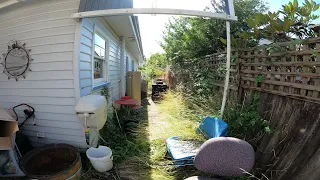 Neglected Overgrown Yard Transformed | We Completely Cleared This Area ✌🦘