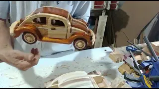 Como fazer miniatura Fusca de madeira