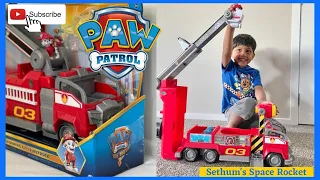 Paw Patrol | The Movie Marshall Transforming City Fire Truck with Two Massive Water Bubbles