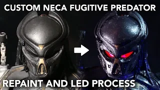 Custom NECA Fugitive Predator Figure Repaint and LED Light Process