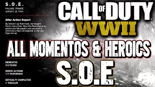 COD WW2 CAMPAIGN - S.O.E. - ALL COLLECTABLES/HEROICS & WALKTHROUGH - MISSION 4