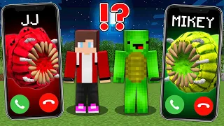 JJ Worm Eater vs Mikey Worm Eater CALLING to MIKEY and JJ in Minecraft (Maizen JJ Mikey)