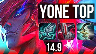 YONE vs RAMMUS (TOP) | 10 solo kills, 700+ games, Dominating, 41k DMG | EUW Diamond | 14.9