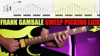Frank Gambale Difficult Sweep Picking Lick Lesson with Tabs