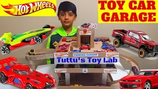 Toy car Garage | play set with lift and ramp|Hot wheels garage DIY| [how to build a toy car garage]