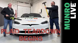 Tesla Model S Plaid Teardown Kick off and Frunk Removal