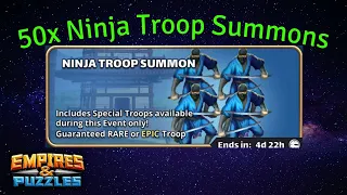 50 Ninja Troop Pulls (WAY above the odds!) | Empires and Puzzles Summons