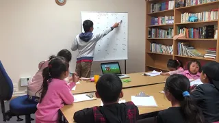 Sunday school student learning Nepali language