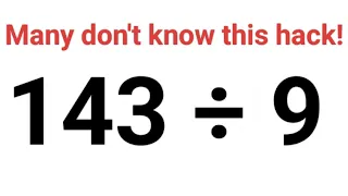 Divide by 9 in your head! An amazing Vedic math trick🤩 #fastandeasymaths #division #divide #math