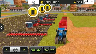 mega massey ferguson harvester & work in farming simulator 18 game play ||