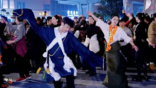 Yongji, "Happy Dance" wearing Hada dancing happy Guzhuang!
