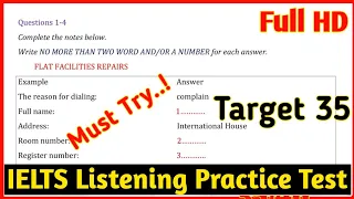 Flat Facilities Repair IELTS Listening | Flat Facilities Repair Listening | IELTS Listening Practice