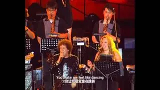 Anna, singing back vocals for Leo Sayer at Grammy's in China