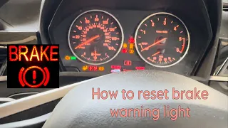 How to reset brake warning service light on BMW X3 #zm motors #BMW