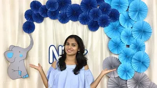 VERY Easy Birthday decoration  | Mini Elephant Theme party decoration ideas at home