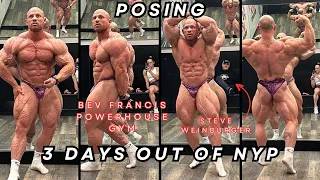 Pro Bodybuilding Posing Practice before New York Pro