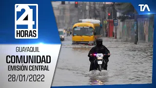 Noticias Guayaquil: Noticiero 24 Horas 28/01/2022 (De la Comunidad - Emisión Central)