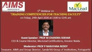 Webinar on "𝗧𝗥𝗔𝗜𝗡𝗜𝗡𝗚 𝗖𝗢𝗠𝗣𝗘𝗧𝗘𝗡𝗖𝗜𝗘𝗦 𝗙𝗢𝗥 𝗧𝗘𝗔𝗖𝗛𝗜𝗡𝗚 𝗙𝗔𝗖𝗨𝗟𝗧𝗬"