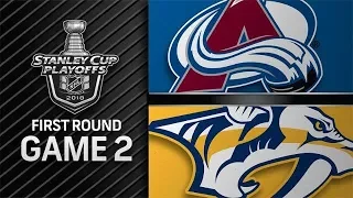 STANLEY CUP PLAYOFFS 2018 R1 G2: COLORADO AVALANCHE VS NASHVILLE PREDATORS